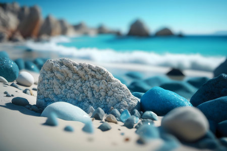 Stunning beach rocks and ocean view.の写真素材