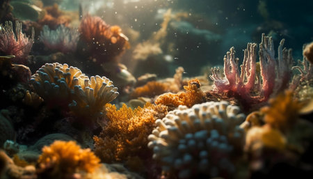 Stunning underwater coral reef. Vibrant colors and diverse marine life