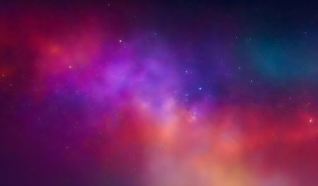 A mesmerizing cosmic nebula image. Vivid colors blend seamlessly. A spectacle of space.の写真素材