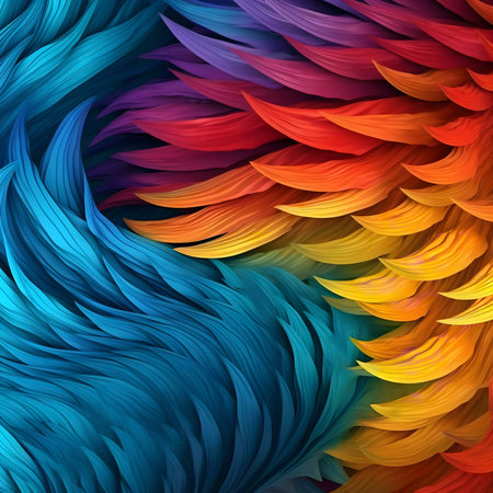 Swirling, vibrant colors create an abstract artwork. A mesmerizing blend of hues.の写真素材