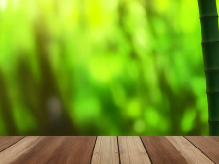A tranquil bamboo forest scene. Peaceful, green nature.