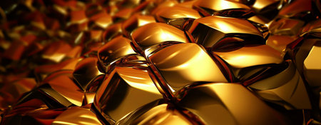Abstract image of golden texture. 3D rendering.の写真素材