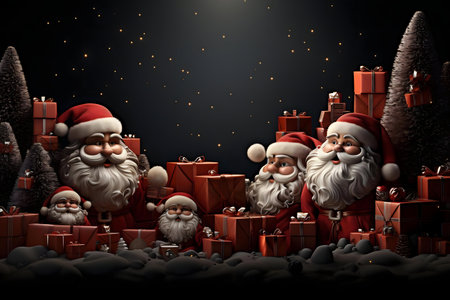 Santas and gifts galore for a joyous Christmas Eve!