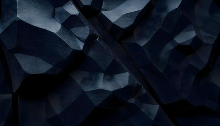 Intense dark blue rock texture. Abstract, geometric shapesの写真素材