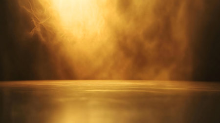 Abstract golden background with smoky haze and ambient light. Perfect for design projects.