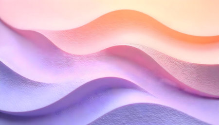 Abstract image of pastel colored waves, creating a dreamy and soft background