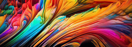 A mesmerizing abstract artwork showcasing a vibrant explosion of colors and textures.
