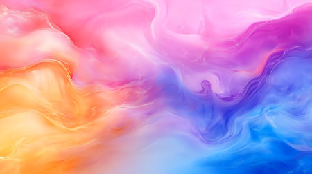 Fluid abstract art with vibrant colors and dynamic swirls creating a captivating visual experience.