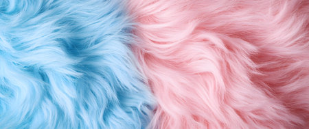 Soft pastel blue and pink fur texture background. Perfect for design.の写真素材