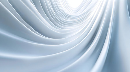 Abstract digital art featuring light blue swirling curves. Elegant and modern design.の写真素材