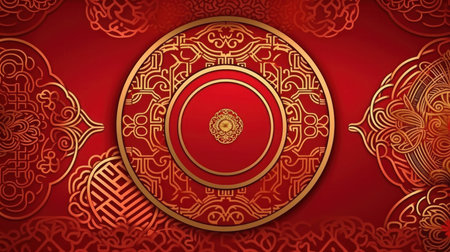 Chinese new year 2020 year of the ox, red paper cut ox character, flower and asian elements with...