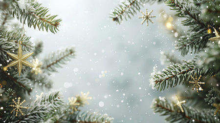 Christmas background. Happy New Year. Selective focus Holiday bokeh