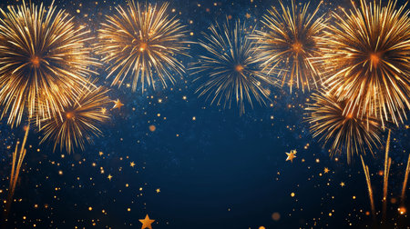 Fireworks background with space for your text. Happy New Year.