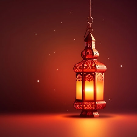 Ramadan Kareem Greeting Card. Ramadan Kareem Lanterns.