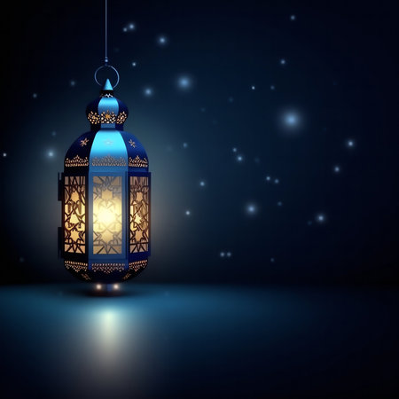 Ramadan Kareem background with arabic lantern. Vector illustration.