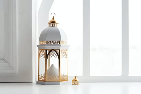 Lantern in the white room.