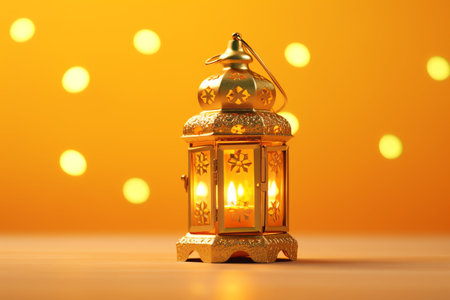 Lantern with bokeh lights