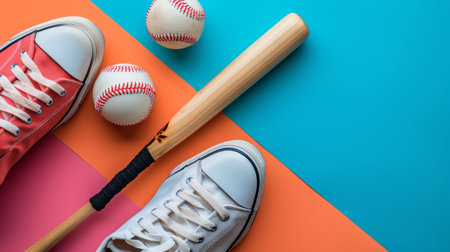 Sports gear and casual footwear on bright surface for fitness and leisure concepts