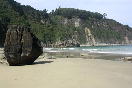 Beach "Aguilar" Asturiasの写真素材