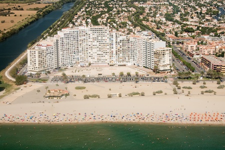 Aerial view of Empuriabrava, Costa Brava, Spainの写真素材