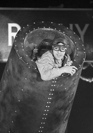 Unidentified acrobat man performs during the new spectacle of Raluy Circus, on January 1, 2014 in Barcelona, Spainのeditorial素材