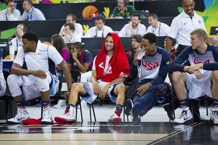 Stephen Curry of USA at FIBA World Cup basketball match between USA Team and Lithuania, final score 96-68, on September 11, 2014, in Barcelona, Spainのeditorial素材