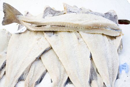 Dried and salted cod.