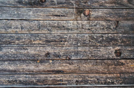 Background Old wooden wall with nailsの写真素材