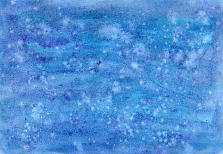 Hand drawn watercolor blue background.の写真素材