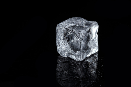 ice cubes on black backgroundの写真素材