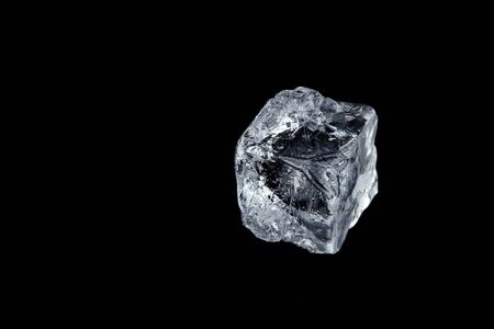 ice cubes on black backgroundの写真素材