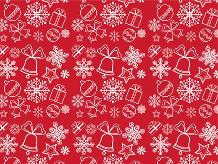 Red Christmas wallpaper with new year themeのイラスト素材