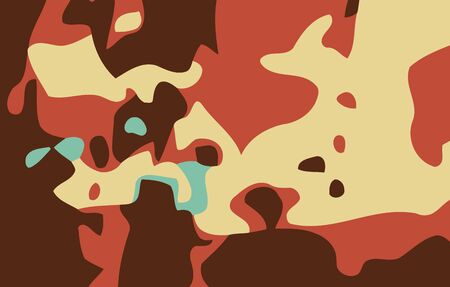 Abstract background. Psychedelic texture of brush strokes of colored paint of blurred lines and spots of different shapes and sizesのイラスト素材