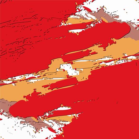 Abstract background. Psychedelic texture of brush strokes of colored paint of blurred lines and spots of different shapes and sizes.のイラスト素材