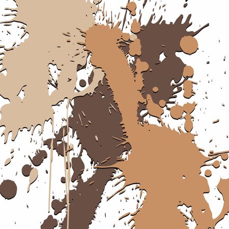 Abstract background. Psychedelic fractal, texture of brush strokes of colored paint of blurred lines and spots of different shapes and sizes.のイラスト素材