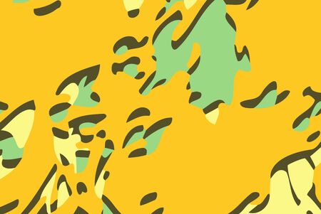 Abstract background. Psychedelic fractal, texture of brush strokes of colored paint of blurred lines and spots of different shapes and sizes.のイラスト素材