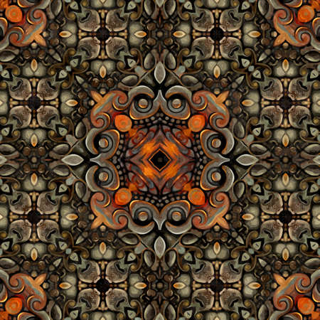 Abstract decorative multicolor texture kaleidoscopic pattern computer generated fractal design