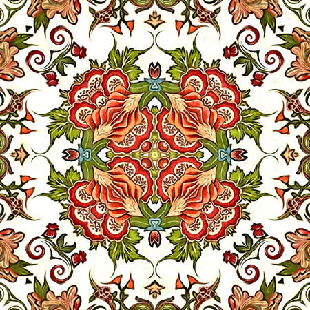 Abstract decorative multicolor texture kaleidoscopic pattern computer generated fractal design