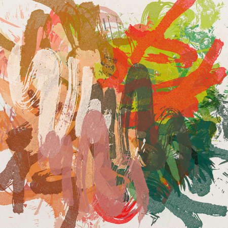 Texture of strokes of colored paint, blurred spots with brushes of different sizes and shapes. Stylized watercolor, oil grunge backgroundercolor, oil, grunge backgroundの写真素材