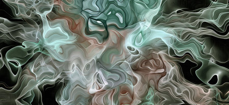 Abstract background. Psychedelic fractal, texture of brush strokes of colored paint of blurred lines...
