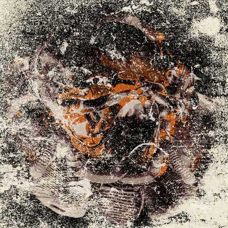 Watercolor, oil, grunge background Texture of strokes of colored paint, blurred spots with brushes...