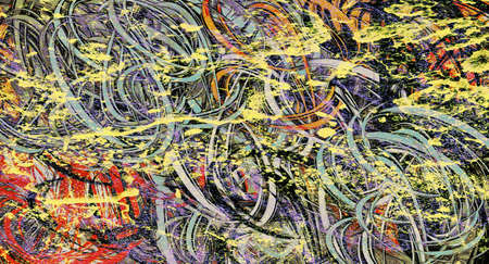 Watercolor, oil, grunge background Texture of strokes of colored paint, blurred spots with brushes of different sizes and shapes.の写真素材