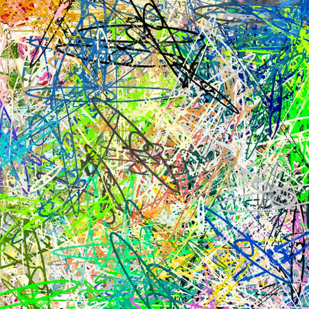 abstract grunge background graphic stylization on textured canvas of chaotic strokes of paint spots