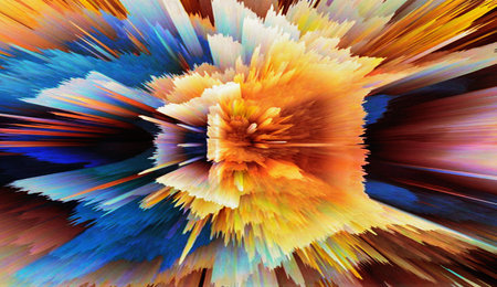 abstract fractal background a computer-generated 2D illustration, textureの写真素材