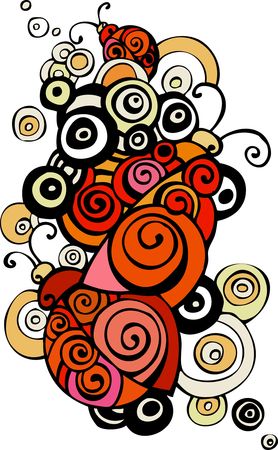 Vector illustration. The image of ladybirds.の写真素材