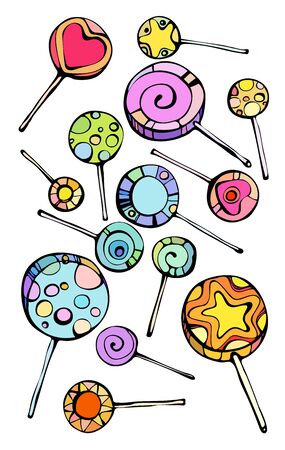 The image of sugar candies. A vector illustration.の写真素材