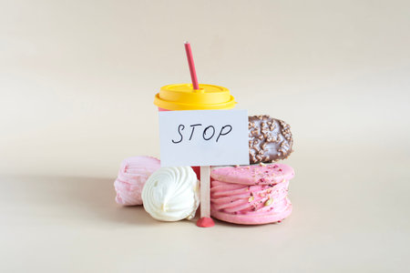 Warning about the dangers of consuming large amounts of sweet confectionery. Sweet cakes and the...