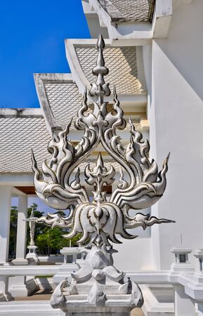 the sculpture of Buddha Sign at Wat Rongkhun Temple - Thailand