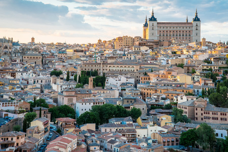 Toledo cityscape. Toledo is capital of province of Toledo (70 km south of Madrid), Spain. It was declared a World Heritage Site by UNESCO in 1986.のeditorial素材