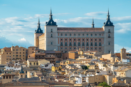 Panorama of the Alcazar of Toledo, near Madrid, Spain のeditorial素材